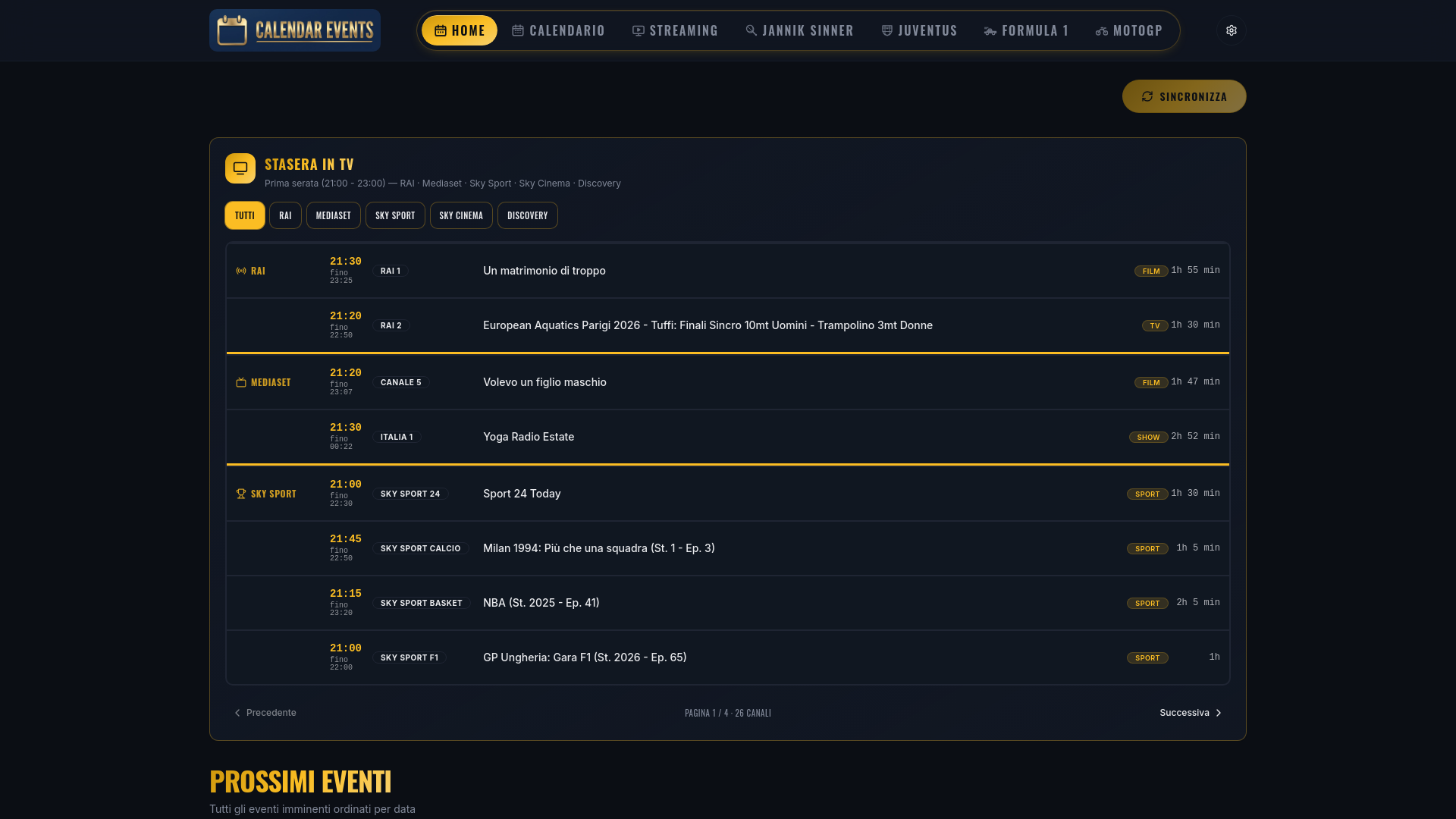 Calendar Events
